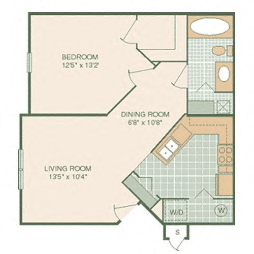1 Bedroom 1 Bath 2D Floorplan_Logan Heights Sanford, FL 1 Bedroom 1 Bath 2D Floorplan_Logan Heights Sanford, FL